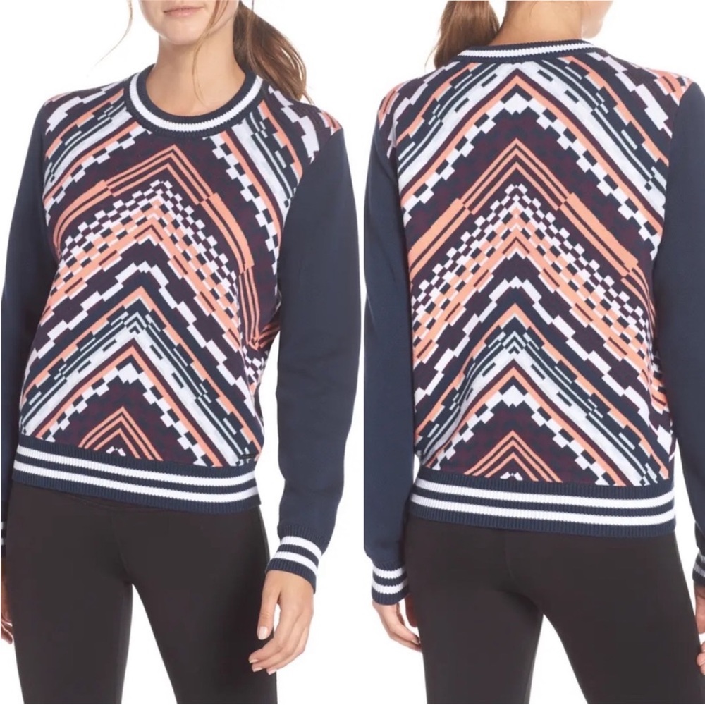 Sweaty Betty Brixton Chevron Sweater Sz L